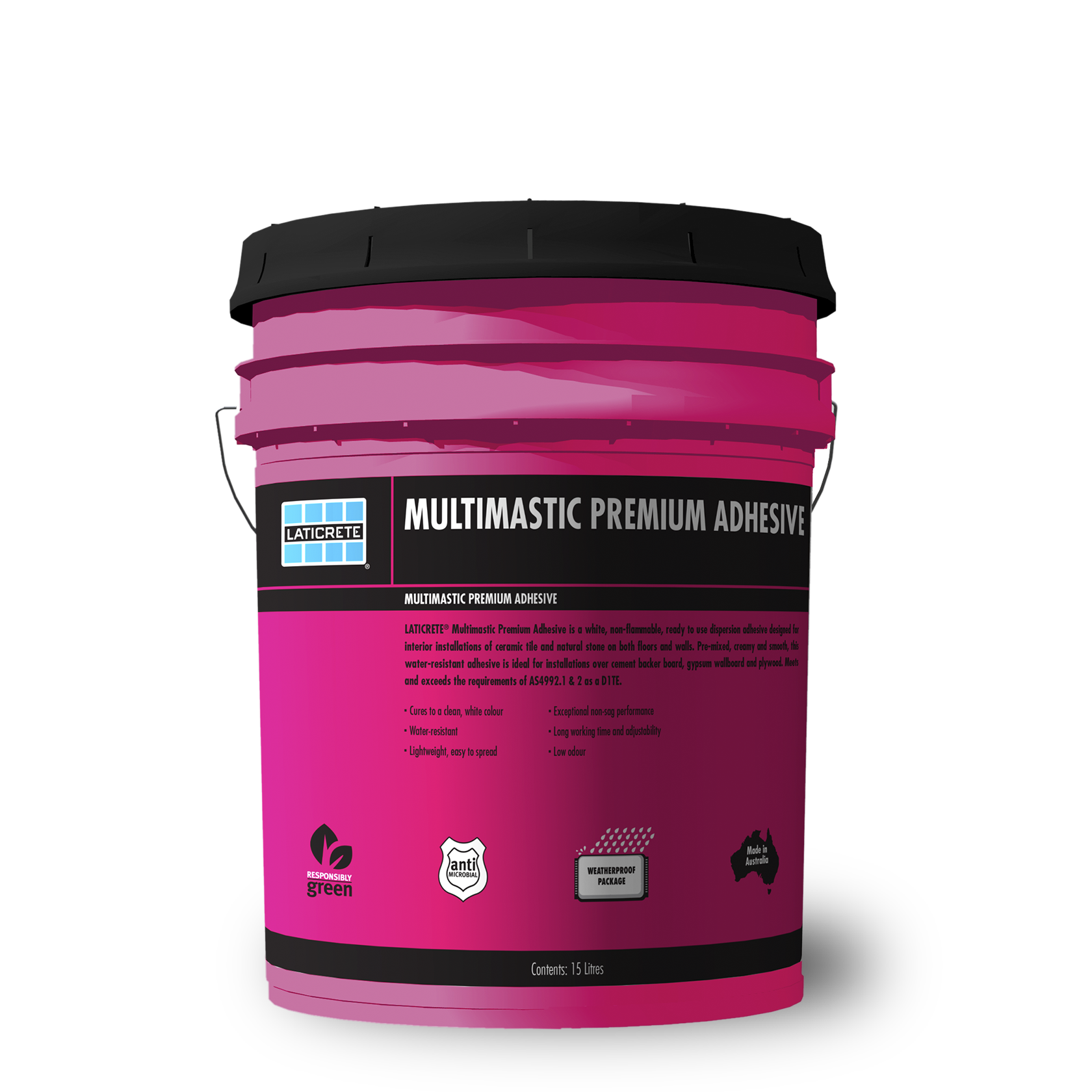 Laticrete Multimastic White 15 Litres Mastic Tile Adhesive TradieCart