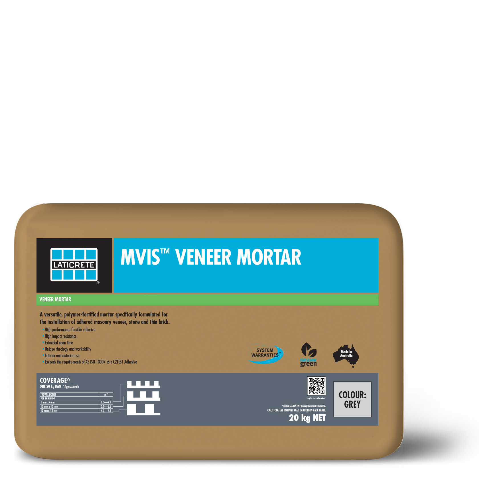Laticrete MVIS Masonary Veneer Mortar 20kg TradieCart