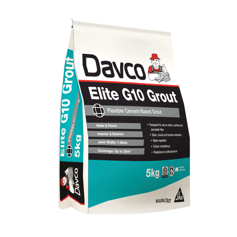 Davco Elite G10 Grout 110 Misty Grey 5kg Tile grout TradieCart