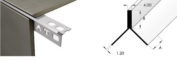 BAT Decorative Y Section Angle Matt Silver 12mm X 3m - TradieCart