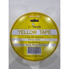 Masking Tape Yellow 36mm X 50m - Tradie Cart