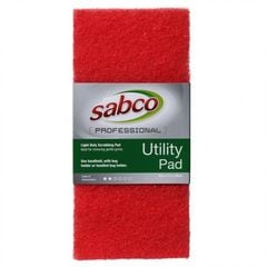 Sabco Scouring Utility Pad Red Light Duty 250 X 115mm 10 Pack - Tradie Cart