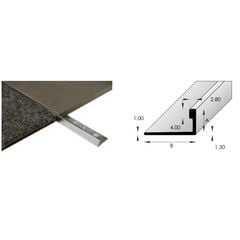 BAT Trims Aluminium Tiling Angle Gloss White 4mm X 3m Long - Tradie Cart
