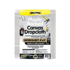 Uni Pro Heavy Duty Plastic Backed Canvas Dropcloth 1.2m x 1.5m - Tradie Cart