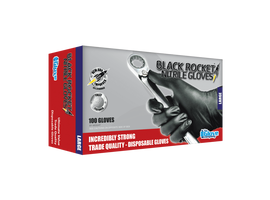 Black Rocket Nitrile Disposable Gloves Extra Large X100 Pack - Tradie Cart