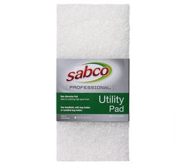 Sabco Scouring Utility Pad White Non Abrasive Pad 250 X 115mm 10 Pack - Tradie Cart