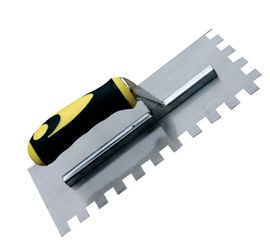 Roberts Stainless Steel Square Notched Maxi Grip Trowel 15mm - Tradie Cart