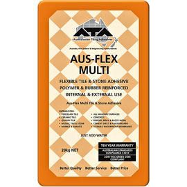 ATA Aus Flex Multi (Orange Bag) Grey 20kg Rubber Based Tile Adhesive - Tradie Cart