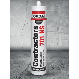 Soudal Contractors 701 NS Misty grey 300ml Cartridge Silicone - Tradie Cart