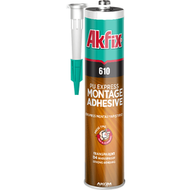 Akfix 610 PU Express Montage Adhesive Transparent 310ml Cartridge Construction Adhesive - Tradie Cart