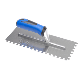 BAT Stainless Steel Notched Trowel Soft Grip 10mm - Tradie Cart