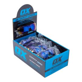 TradieCart: OX Tools Safety Glasses Blue Mirrored