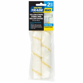TradieCart: Uni Pro Trade 160mm Yellow Stripe Covers 2 Pack 11mm Nap