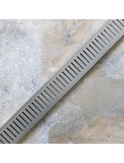 Lauxes Aluminum Standard Floor Grate Silk Silver 70mm X 23mm - Tradie Cart