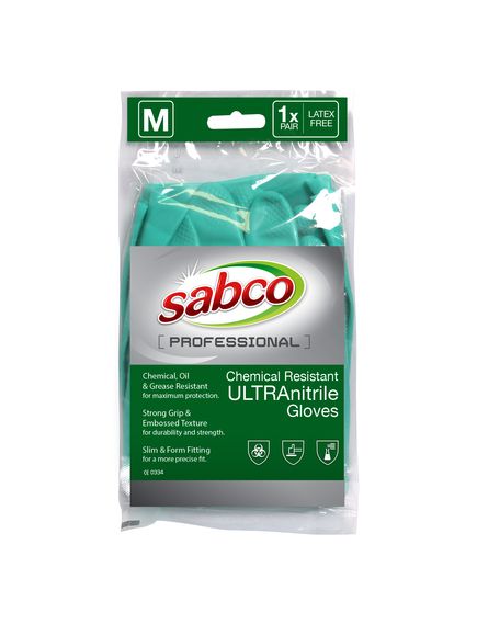 Sabco Chemical Resistant Gloves Medium (Size 8) - Tradie Cart