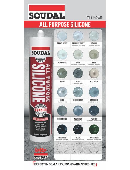 Soudal All Purpose Silicone Cement grey 300ml - Tradie Cart