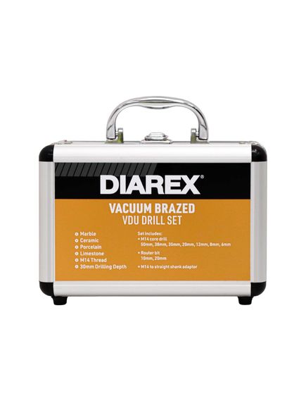 Diarex Ultra Vacuum Brazed Core Drill 10pce Kit TradieCart
