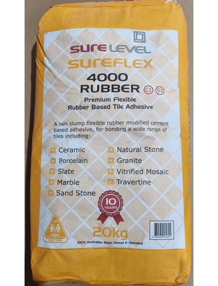 Sure Level 4000 White 20kg Rubber Based Tile Adhesive - Tradie Cart
