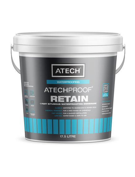 TradieCart:Atech Atechproof RETAIN Black 17.5 Litres Bitumen Membrane