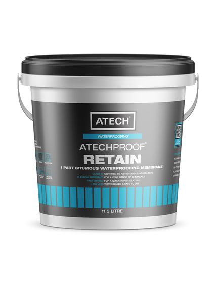TradieCart:Atech Atechproof RETAIN Black 11.5 Litres Bitumen Membrane