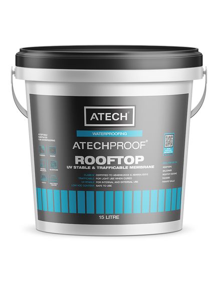 TradieCart:Atech Atechproof ROOFTOP Grey 15 Litres UV Stable Waterproofing Membrane