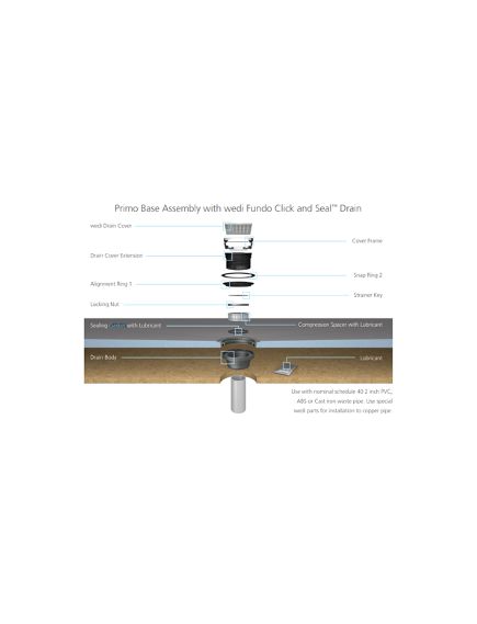 Wedi Drain Kit DN50 (New Click & Seal Drain System)
