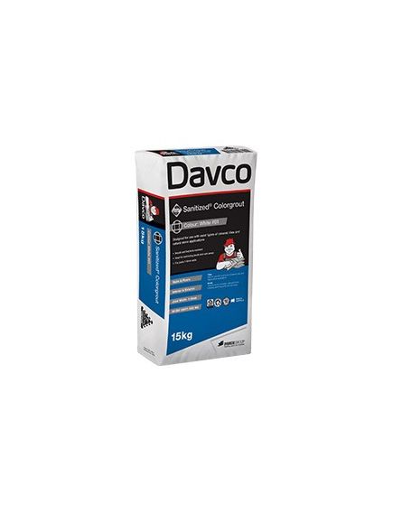 Davco Sanitized Colorgrout #01 White 15kg Tile grout - Tradie Cart