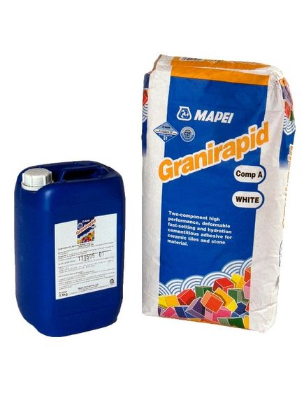 Mapei Granirapid Grey (Part A 22.5kg Powder + Part B 5.5kg Liquid) Fast Set Tile Adhesive - Tradie Cart