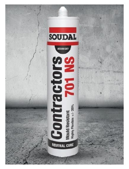 Soudal Contractors 701 NS Off white 300ml Cartridge Silicone - Tradie Cart