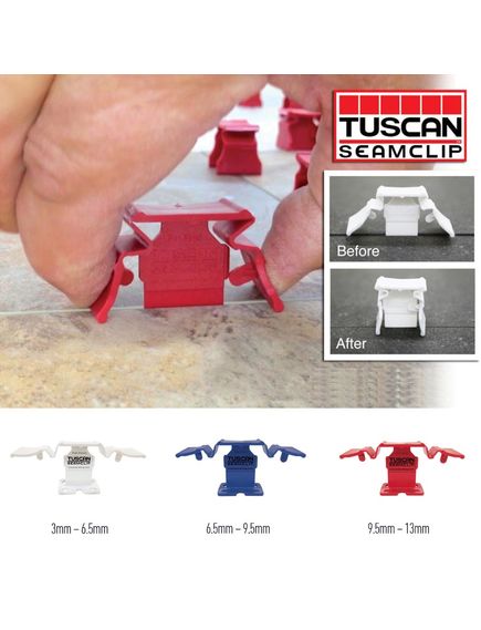 Tuscan Seamclip  Red 10-12mm X 150pcs - Tradie Cart