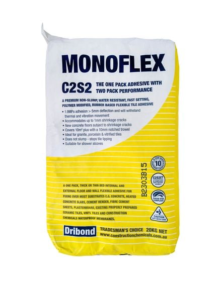 Dribond Monoflex 20kg Rubber Modified Tile Adhesive - Tradie Cart