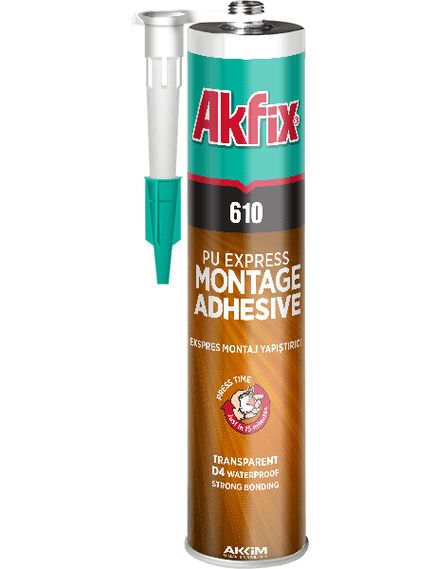 Akfix 610 PU Express Montage Adhesive Transparent 310ml Cartridge Construction Adhesive - Tradie Cart