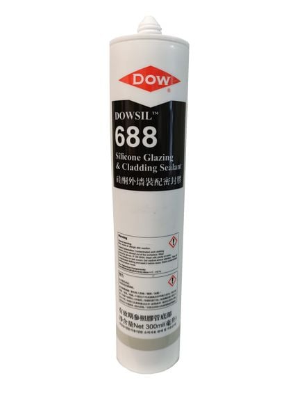 Dow Dowsil 688 Black 300ml Cartridge Glazing Silicone - Tradie Cart