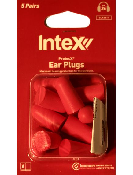 Intex Disposable Uncorded Ear Plugs (Pack of 5 pairs) - Tradie Cart