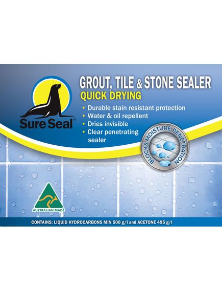 Sure Seal Grout, Tile & Stone Sealer Quick Drying 1 Litre - Tradie Cart