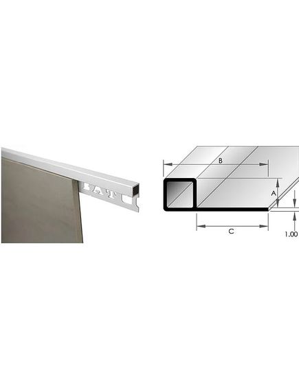 BAT Mosaic Corner Angle Bright Silver 10mm X 3m - Tradie Cart