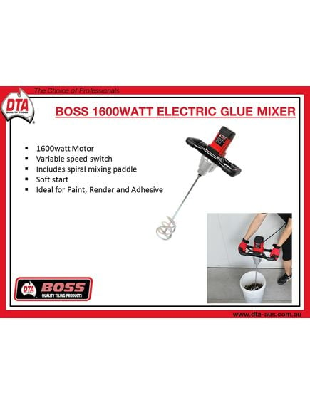 DTA BOSS Electric Glue Mixer 1600 Watts - Tradie Cart