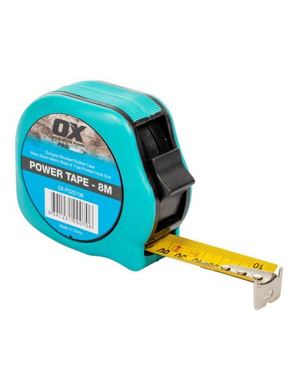 OX Tools Metric 8m Tape Measure - Tradie Cart