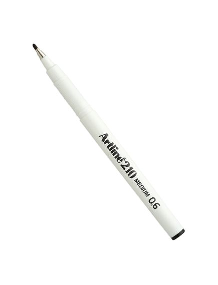 Artline 210 Fineliner Mixed Colours 0.6mm 12 Pack Pen - Tradie Cart