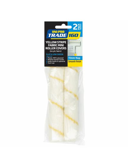 Uni Pro Trade 160mm Yellow Stripe Covers 10 Pack 11mm Nap - Tradie Cart