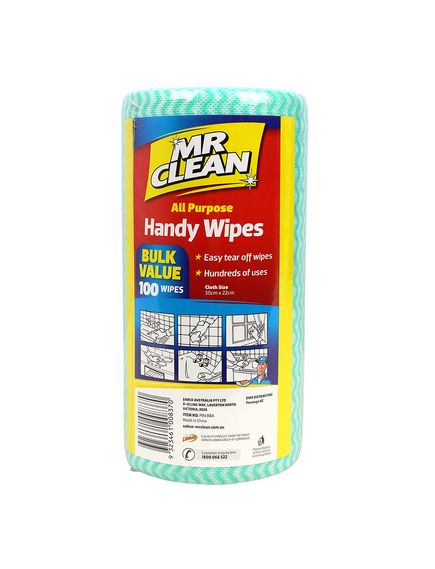 Sabco Mr Clean All Purpose Handy Wipes Roll 100pcs - Tradie Cart
