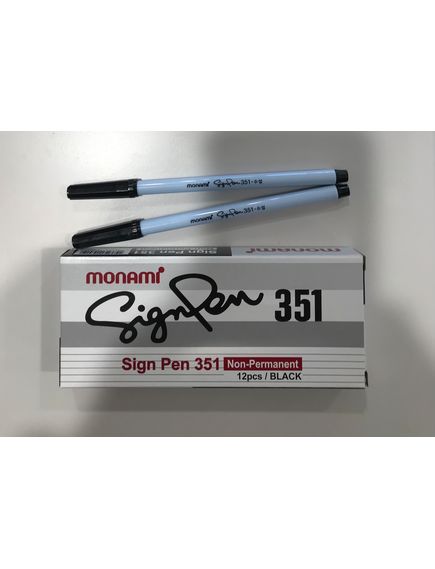 Monami Sign Pen Black 0.7mm 12 pcs - Tradie Cart