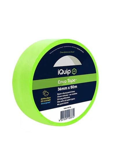 iQuip Green Envo Tape 36mm X 50m Roll - Tradie Cart