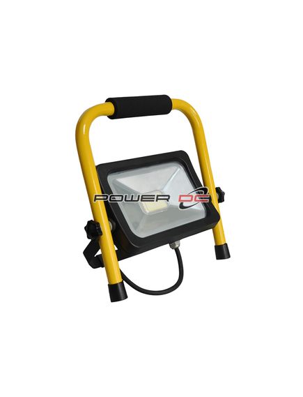 Power DC Ultracharge Led Flood Light 20 Watts with Stand Yellow - Tradie Cart