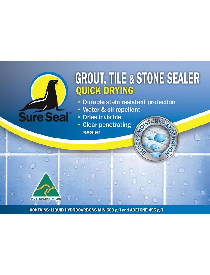 Sure Seal Grout, Tile & Stone Sealer Quick Drying 4 Litres TradieCart