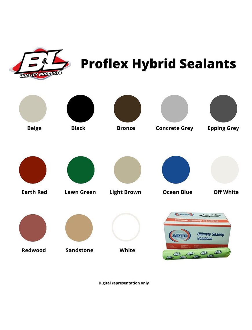 B&L Proflex LM Midnight 600ml Sausage Hybrid Sealant and Adhesive ...